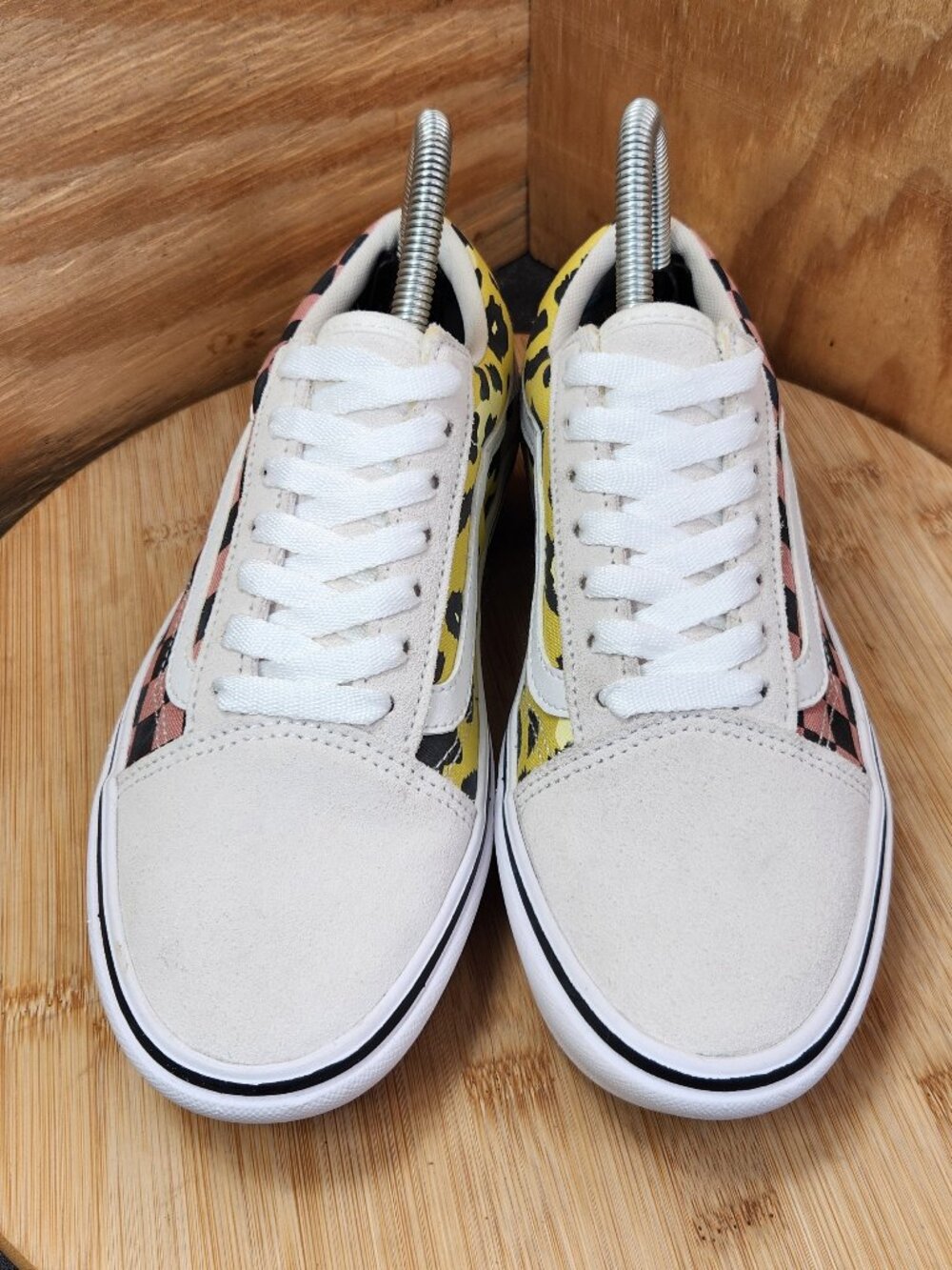 Vans Old Skool Comfy Cush Animal Checkered Print Low Suede Sneakers - Picture 3 of 9